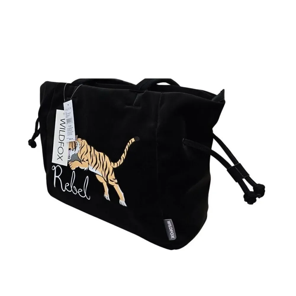Wild Fox Rebel Black Tiger Tote NWT